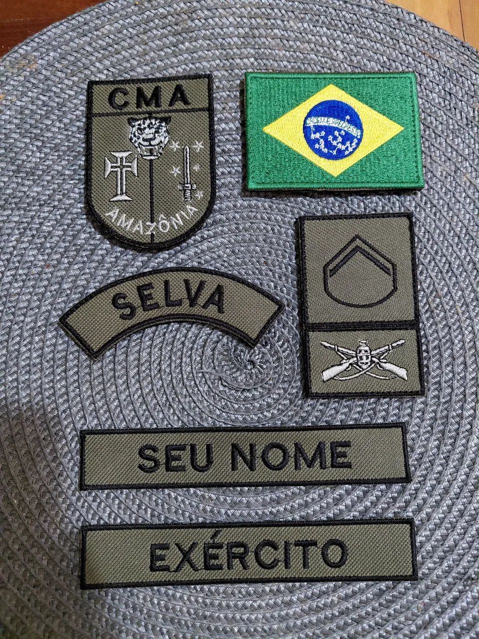 Kit distintivo bordado de baixa visibilidade 