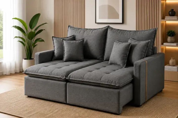 Sofa cama em linho alta qualidade  