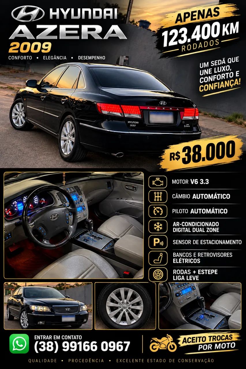 Hyundai Azera GLS 3.3 V6 24V 4P AUT. 2009