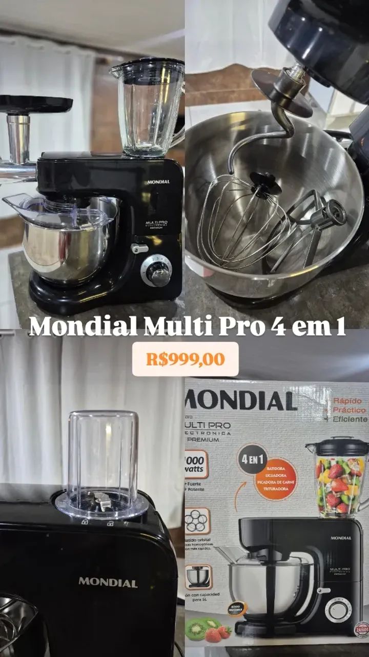 Batedeira 4 em 1 Multi Pro Mondial - Presente dia das mães! ? - Foto 2