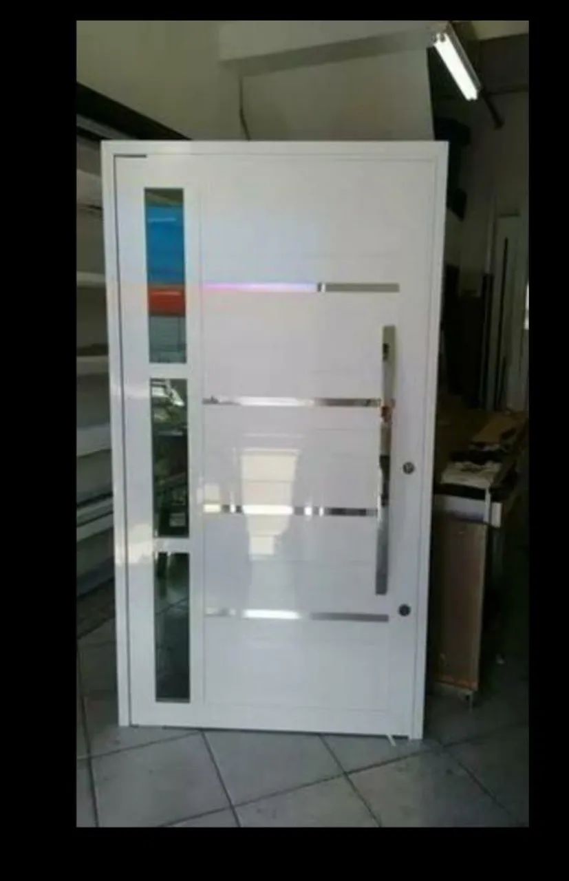 Lindas portas em alumínio branco, preto e bronze. Sofisticadas e modernas. - Foto 4