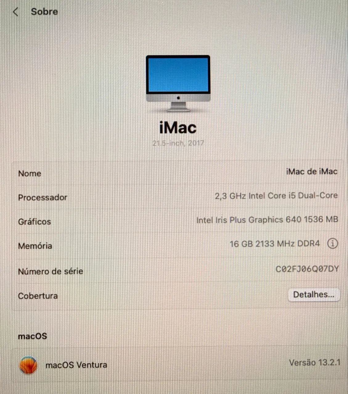 iMac 21,5 polegadas Core i5 16GB 1TB  - Foto 3