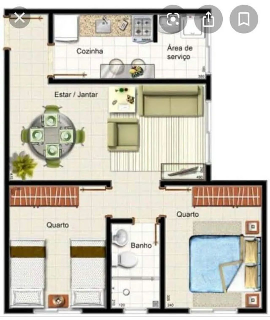 Apartamento 2 dormts - Foto 5