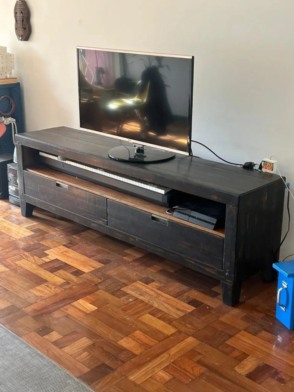 Rack Tok Stok 2 gavetas preto