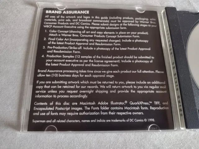 Guia de Estilo em CD-ROM raro - Superman '98 Style Guide - Foto 5