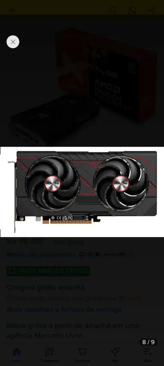RX 9060 XT 8gb Sapphire  - Foto 2