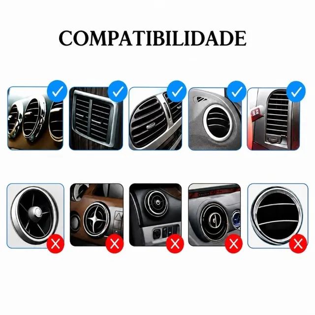 Suporte de Celular 360° para Carro - Fixação na Ventilação, Ajustável e Resistente - Foto 5