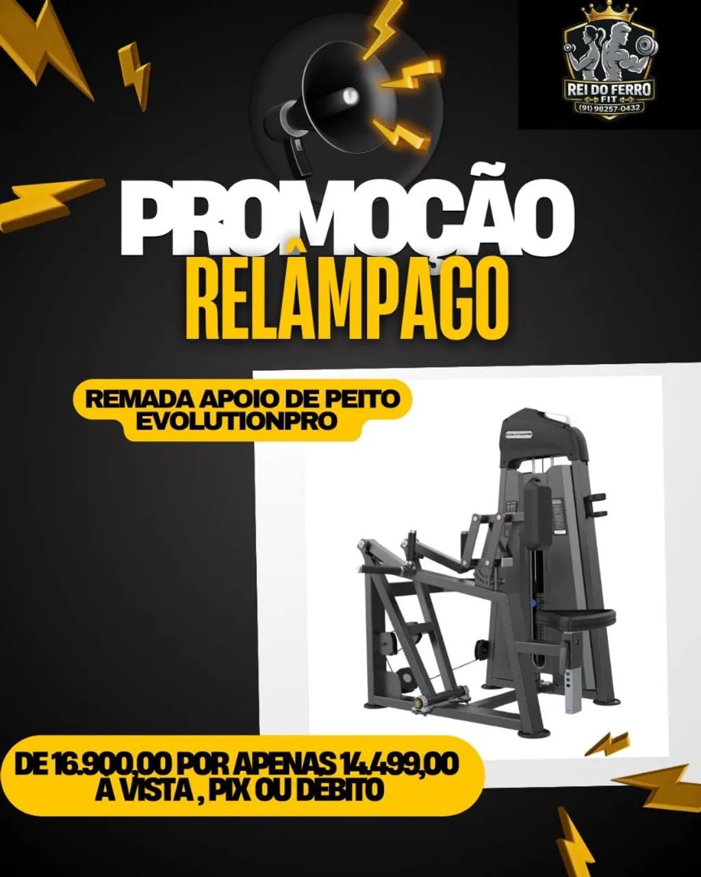 Remada apoio de peito 