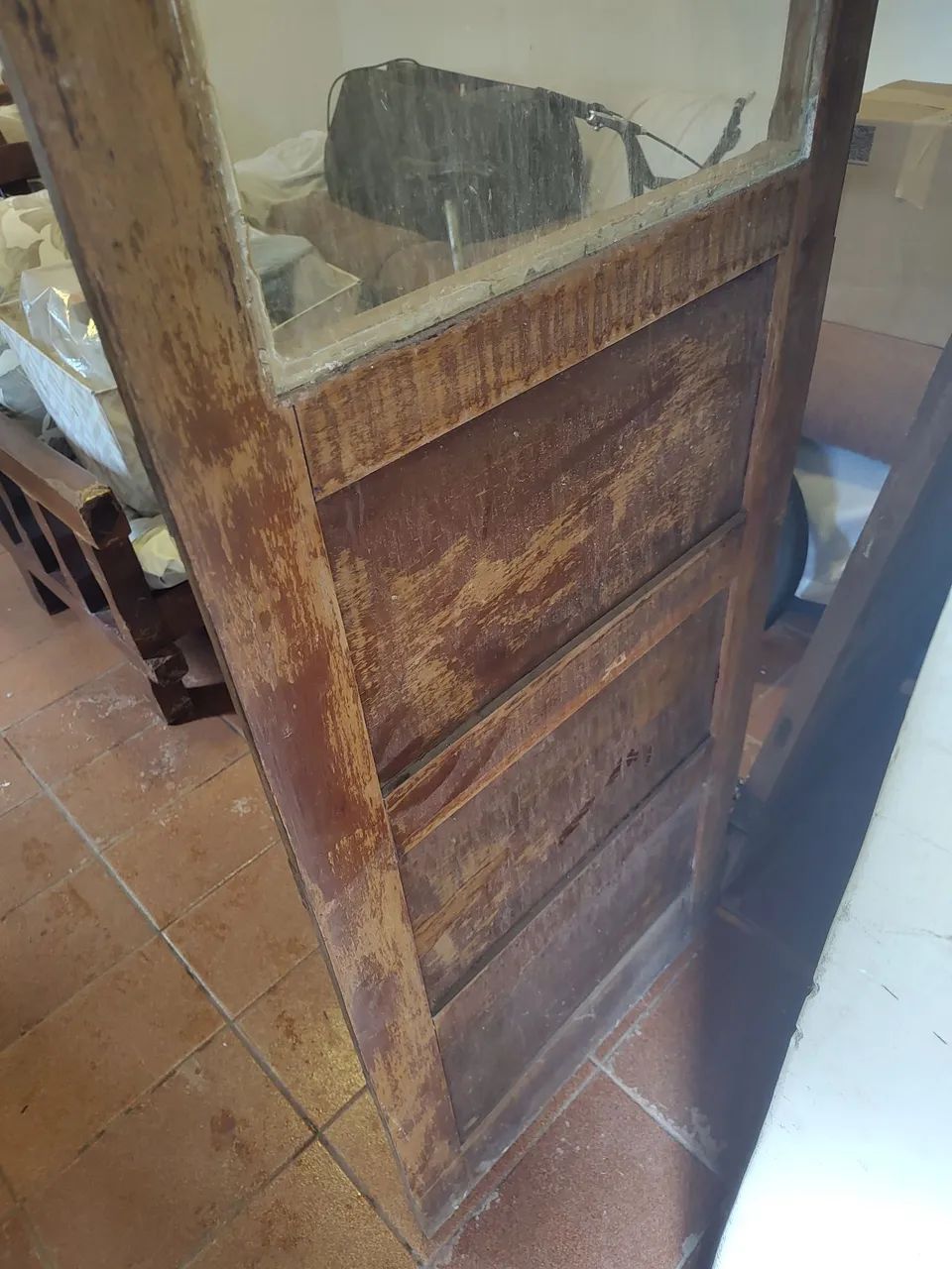 Porta de madeira maciça e vidro  - Foto 2