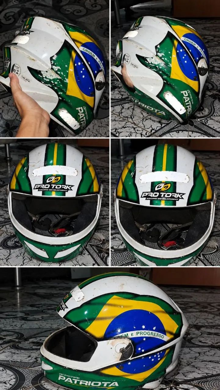 Capacete pro tork sem viseira e com alguns sinais de desgastes  - Foto 4