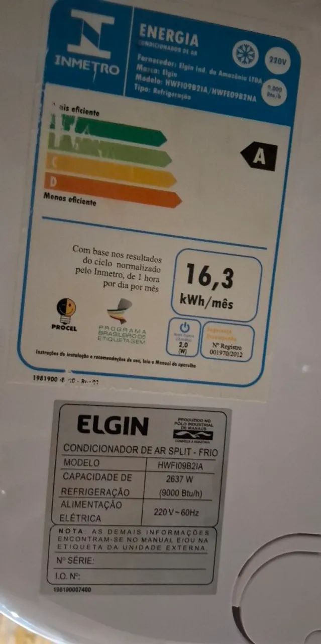 Ar-Condicionado Split Elgin Eco Power  9.000 BTUs  - Foto 4