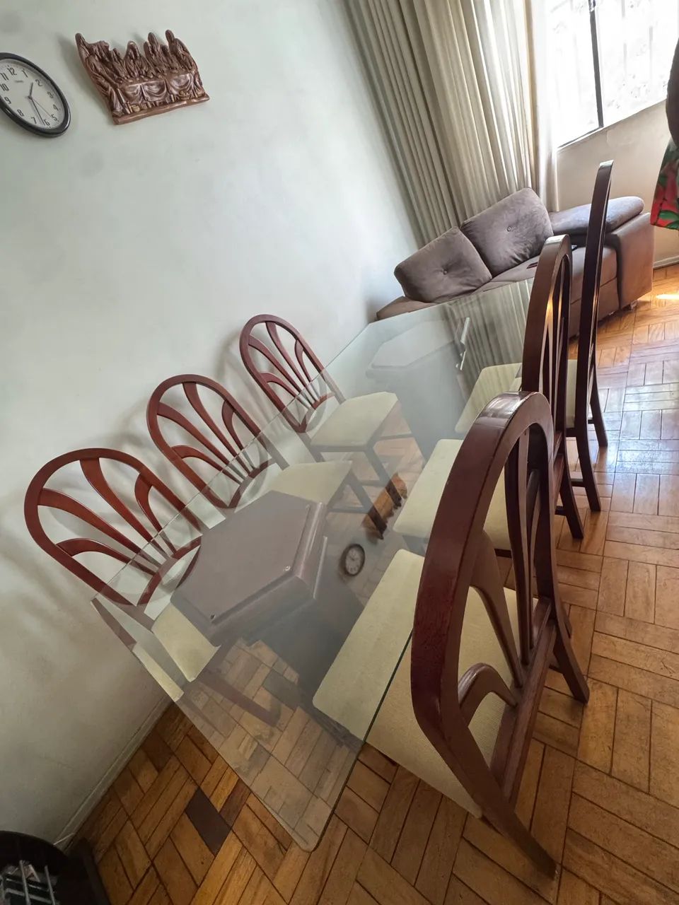 Mesa de jantar retangular de vidro - Foto 2