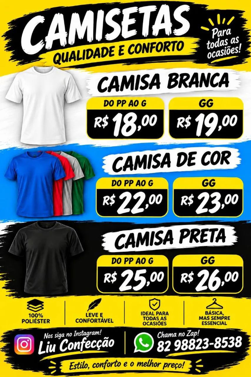 Camisa basica  branca 