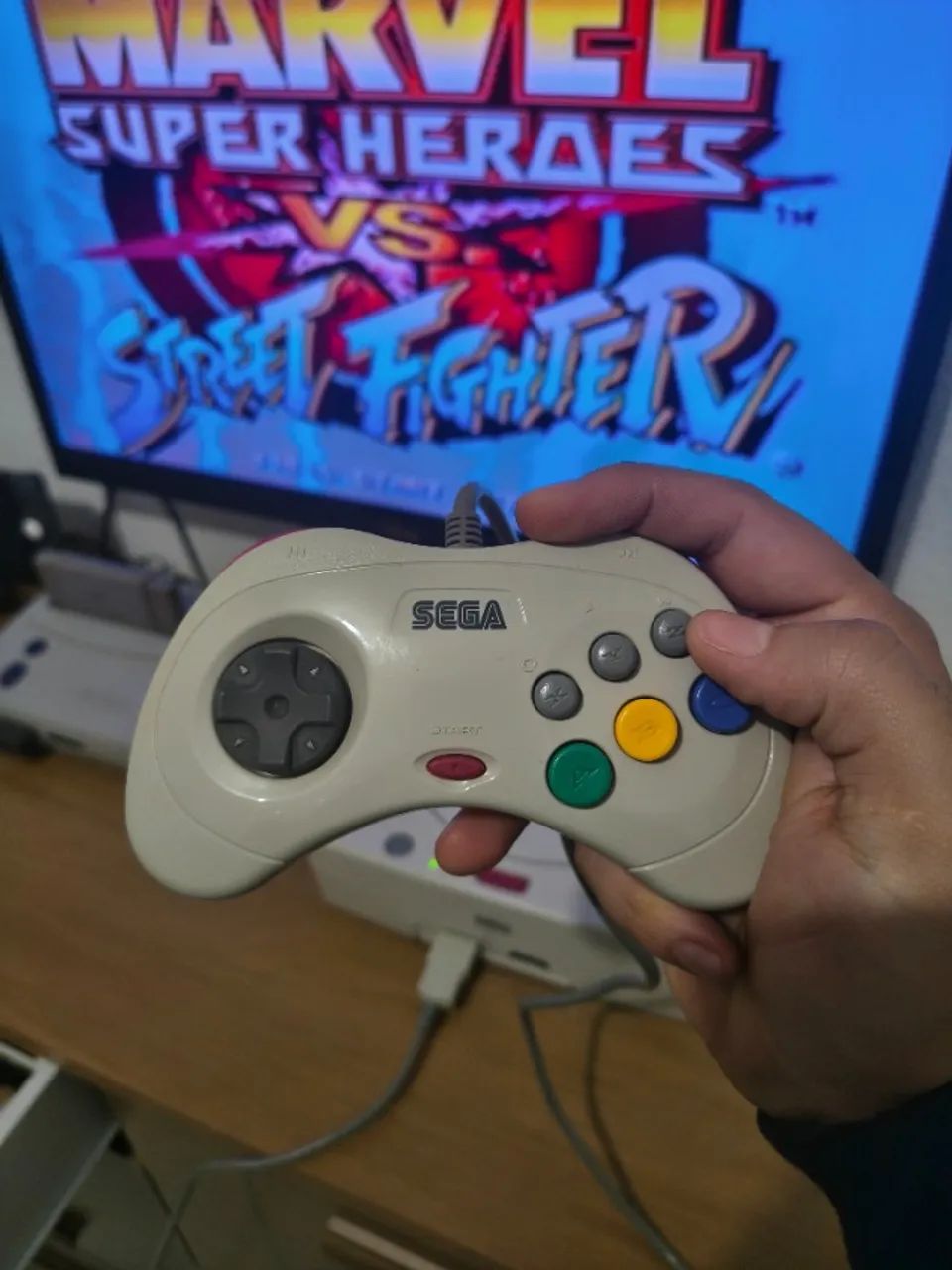 sega saturn branco + saroo