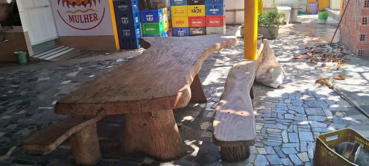 Mesa de madeira artesanato  - Foto 2