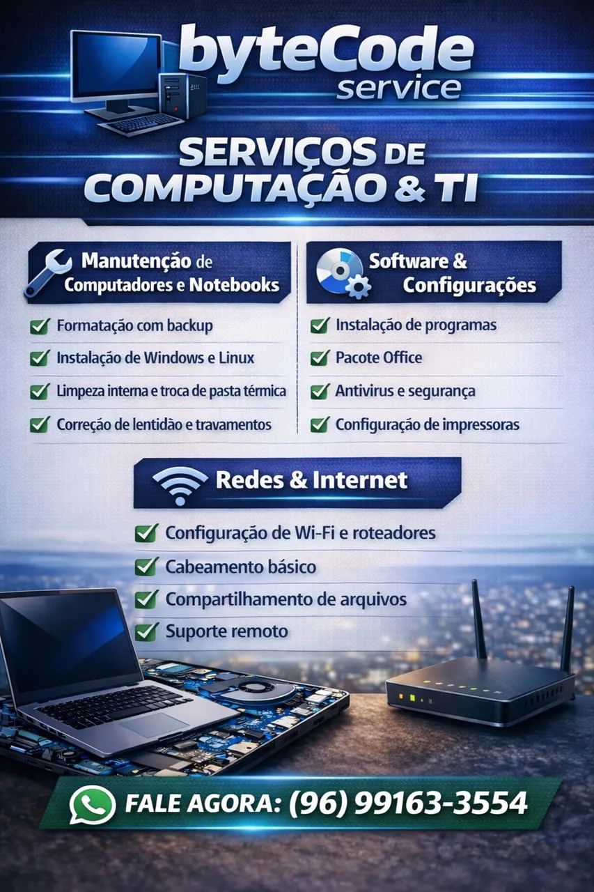 Manutenção de computadores e serviços de TI