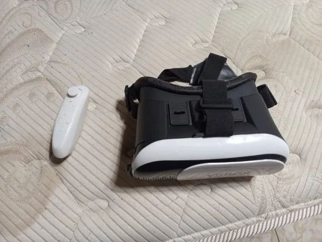 Óculos VR Box + Controle Bluetooth - Usado, funcionando ANTIGO - Foto 2