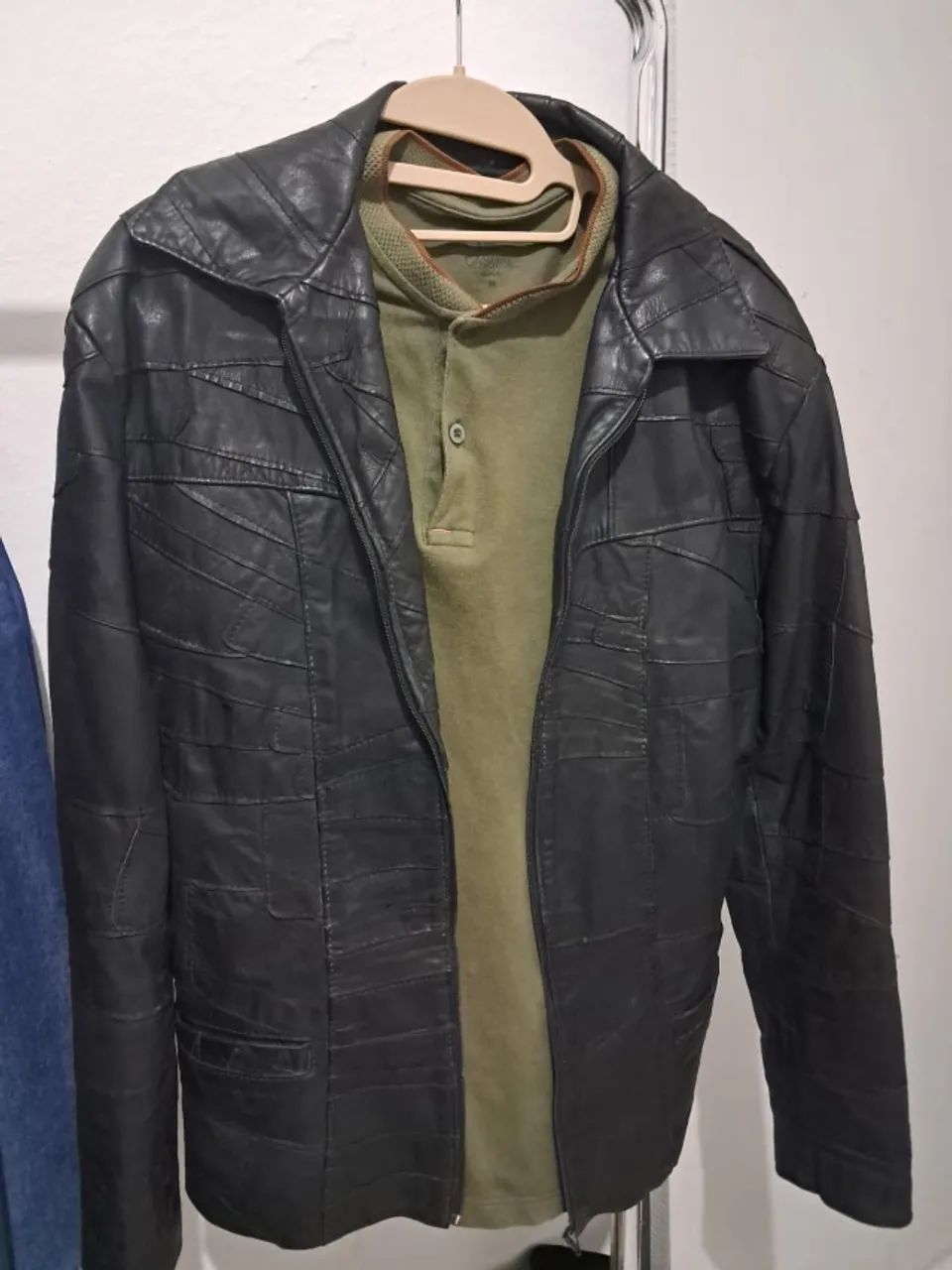 JAQUETA DE COURO MASCULINA - Foto 4
