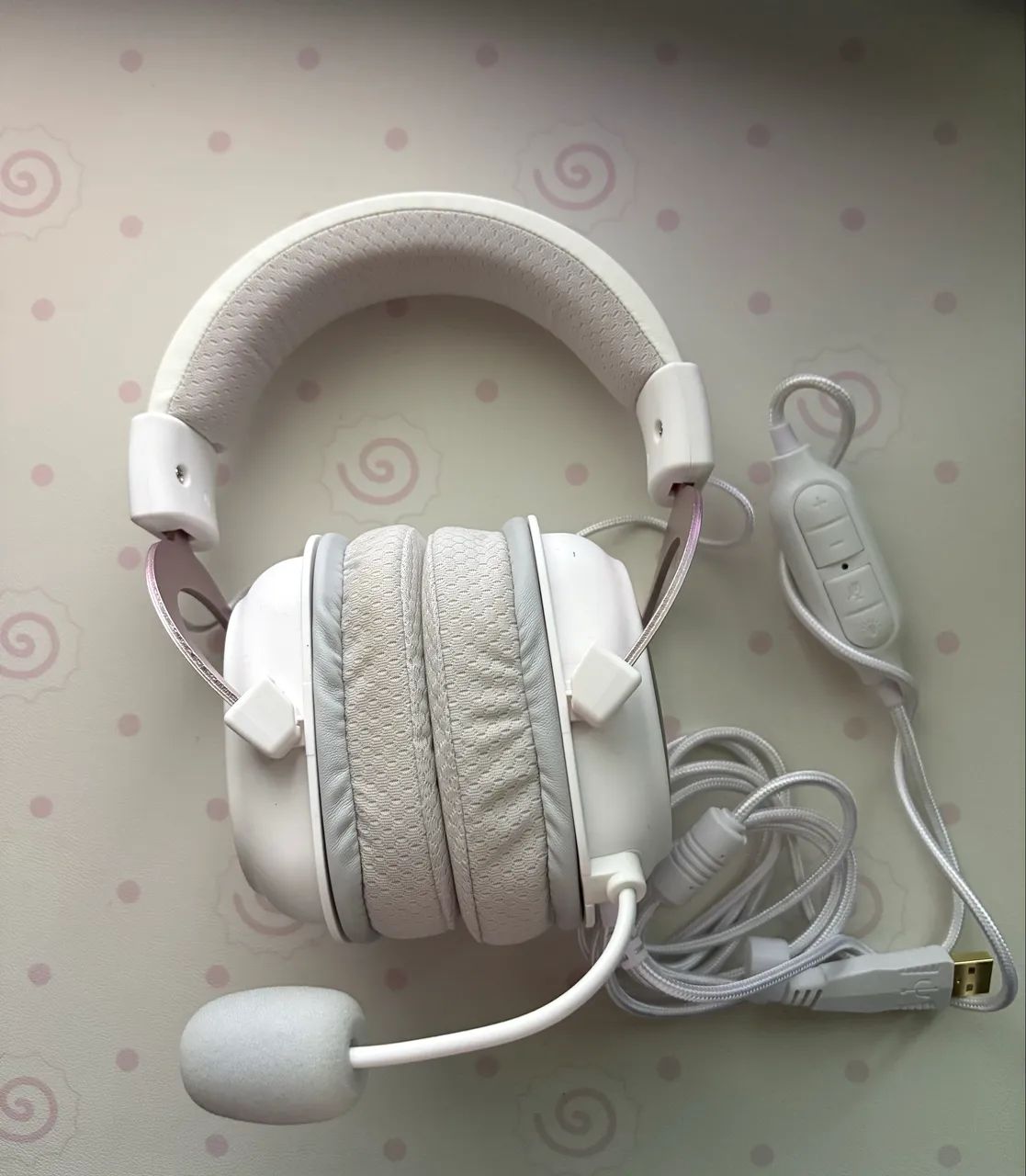 Headset Gamer Redragon Zeus X RGB White - Semi Novo - Foto 3
