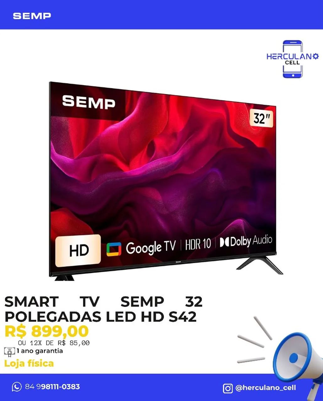 Vendo tv Semp 32 polegadas lacrado 