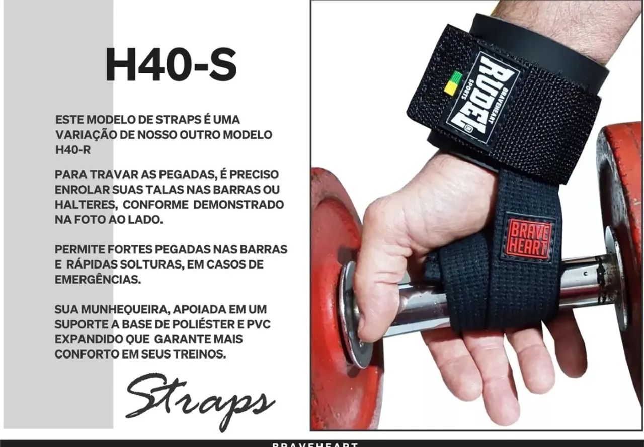 Strap fita antiderrapante c/ Munhequeira - RUDEL.  - Foto 3