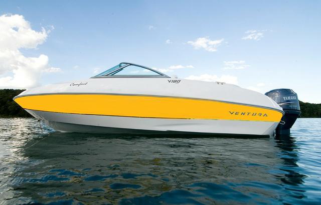 Lancha Ventura 180 com Motor Mercury 60HP-CT - pronta para navegar