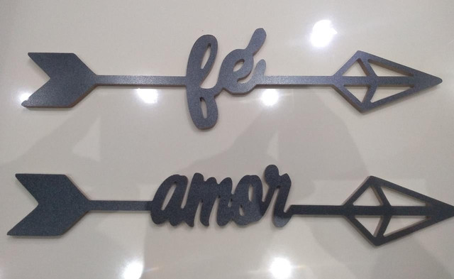 Flechas lindas pra decoração de casa em MDF na cor pret fosco - Foto 3