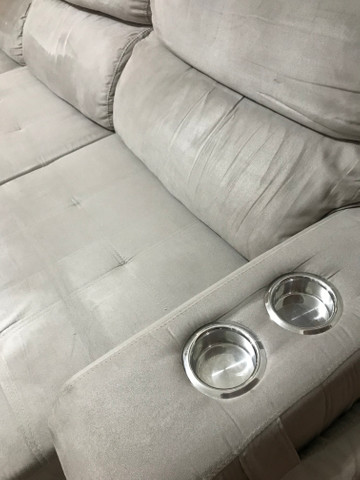 Sofá retrátil e reclinável com chaise e porta copo - Foto 3