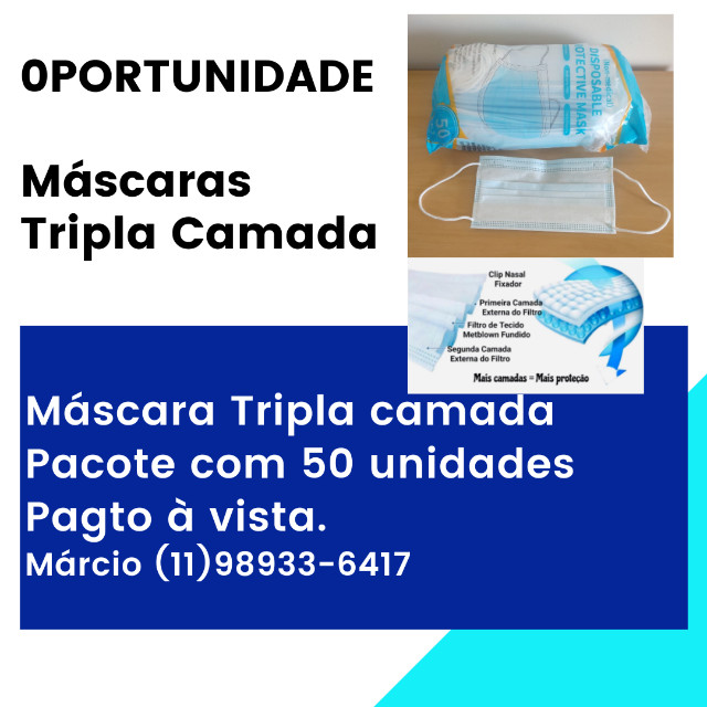 Oportunidade Máscara Tripla Camada