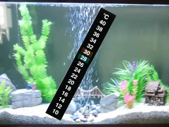 COD-AP90 Tanque De Aquário Termômetro Adesivo Temperatura Digital Automação Robotica - Foto 3