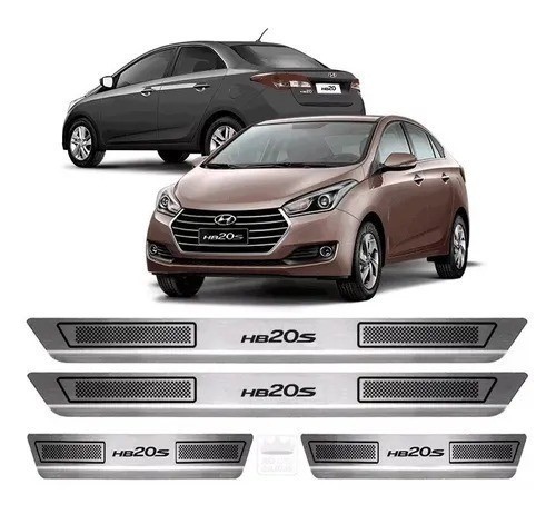 Soleira Aço Inox Hyundai Hb20s 2014/