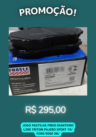 jogo pastilha freio dianteiro pajero sport 2019/ ford edge 2008/