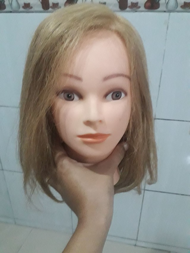 Cabeça de boneca, cabelo 100% Natural  - Foto 2