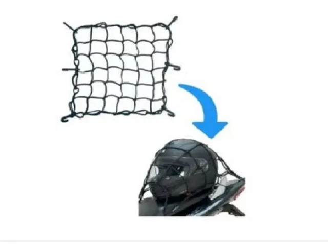 Rede elástica para capacete e transporte de outros objetos