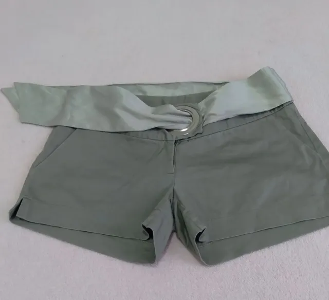 Short Marrom com Cinto Faixa Marca Just Be Número 40 Algodão com Elastano