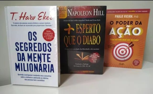 Os Segredos da mente milionária O poder da ação e Mais esperto que o diabo
