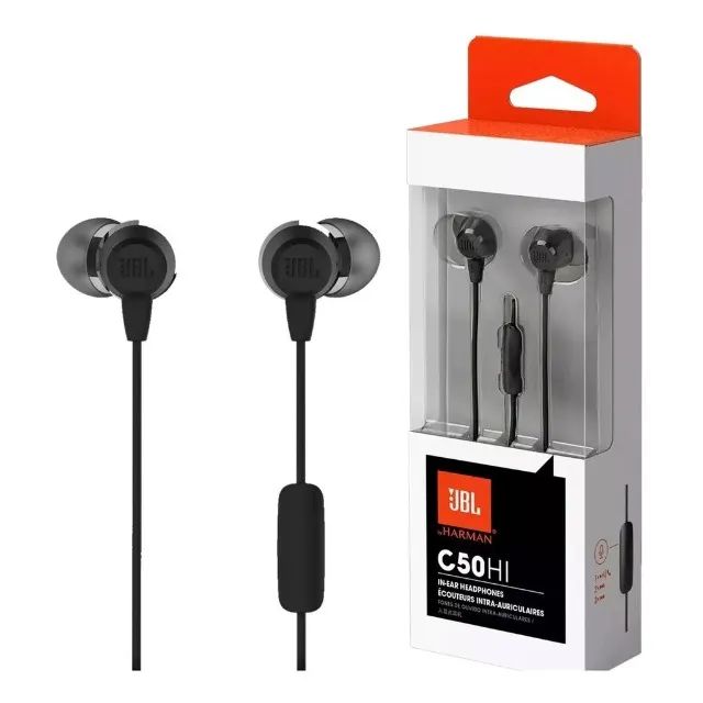 Fone De Ouvido In-ear C50hi Com Microfone P2 Preto Jbl Cor da luz