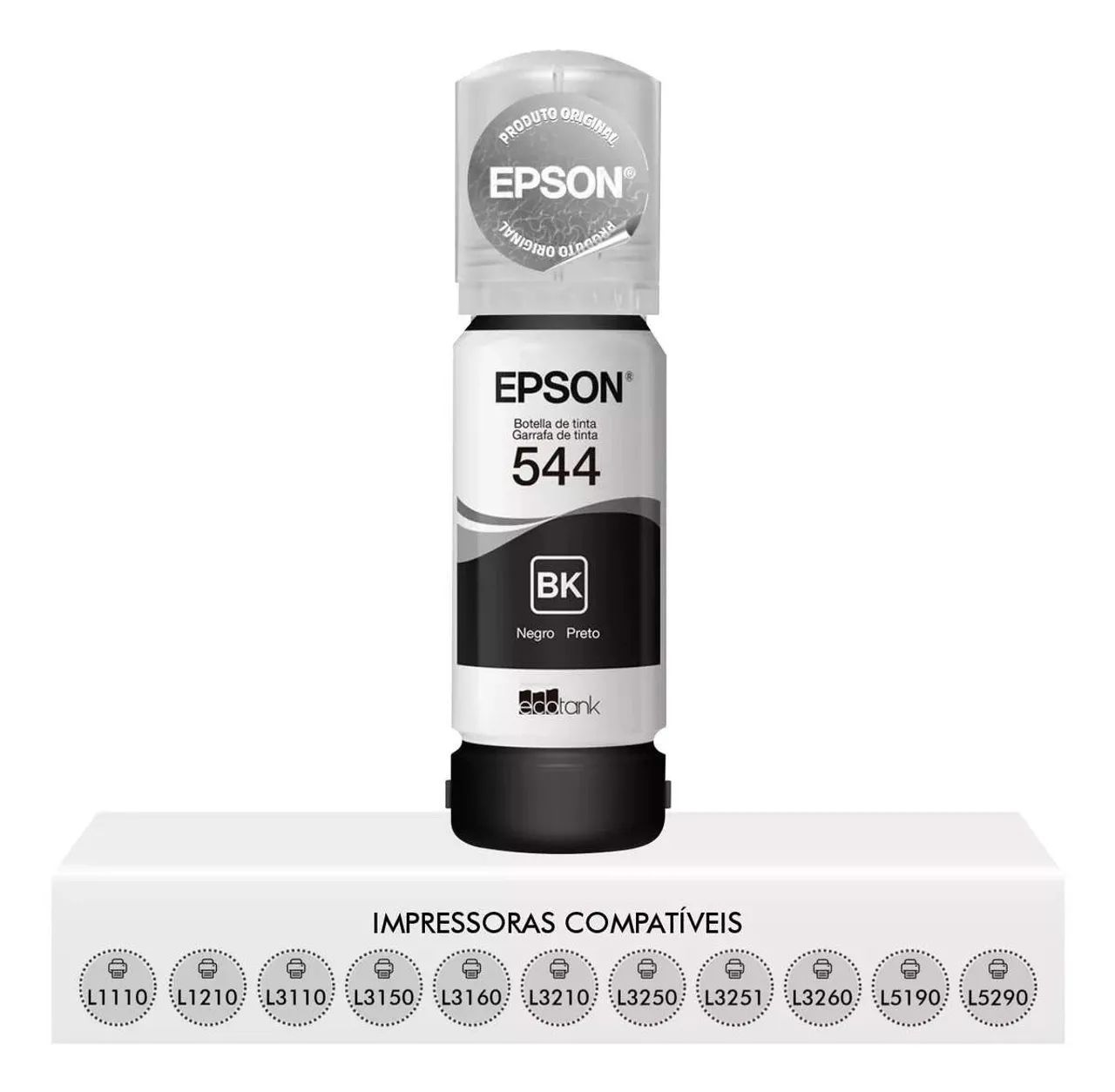 Refil Tinta Epson T544 Preto Original EcoTank 65ml Impressora Epson R$ 58,50 - Foto 3