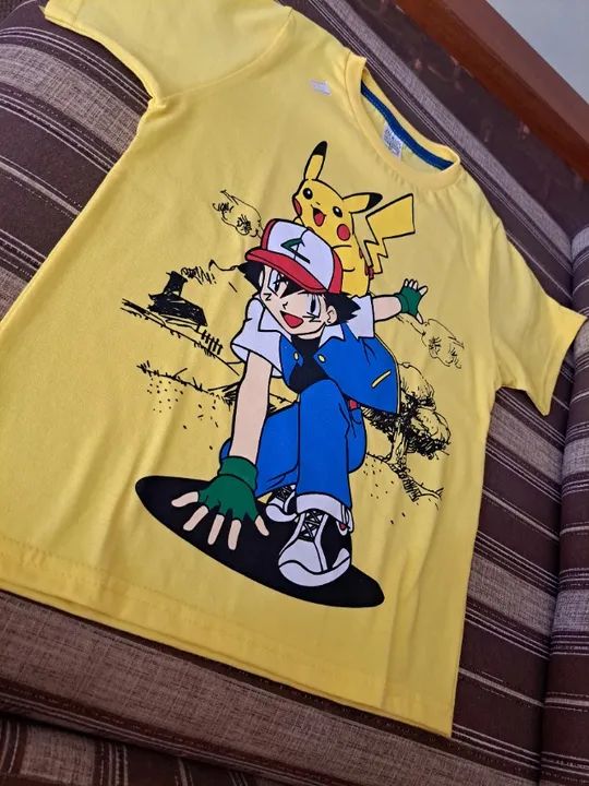 Camiseta infantil pokemon tamanho 6 - Foto 2