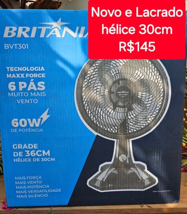Ventilador Britânia BVT301 Tecnologia Maxx Force 60W
