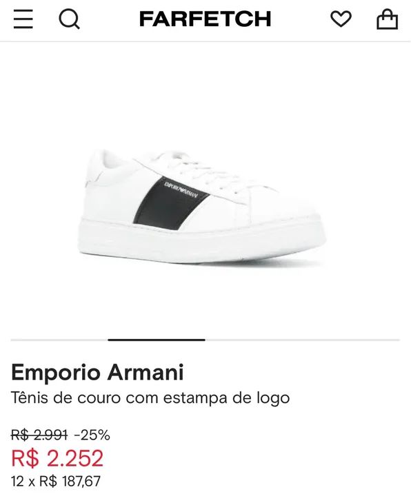 TÊNIS ARMANI ORIGINAL TAM 42 43 - Foto 2