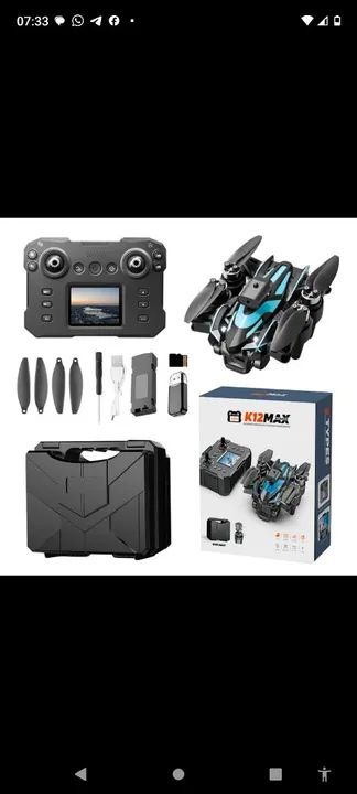 Drone K 12 MAX ,Com tela LCD Nova Versão 64308895508610121