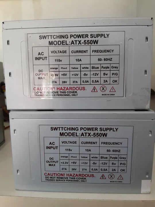 Fonte ATX 550W nova na embalagem 