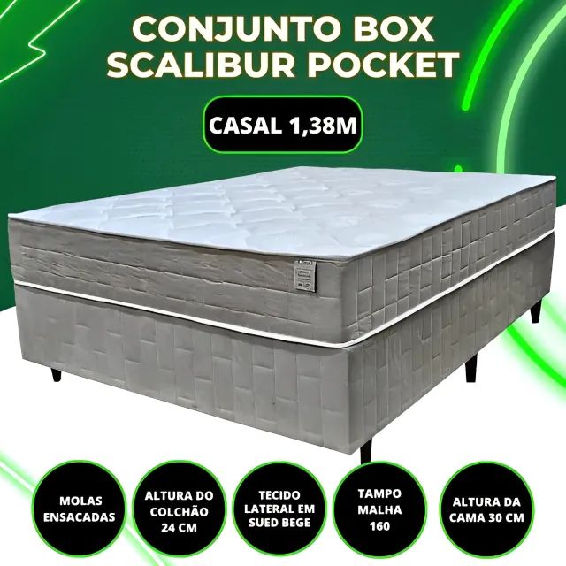Cama Scalibur Topazio Casal R$999,0 Á vista -Entrega em 24H paga na Entrega Parcela 12x - Foto 4
