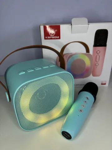 Mini alto falante + microfone Kapbom Karaokê - Foto 2