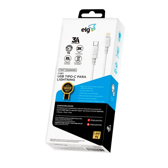 Cabp tipo c para iphone 2metros original