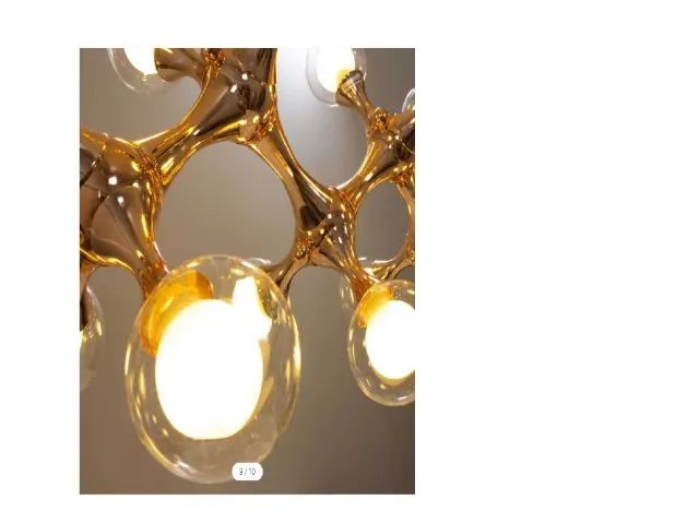 Lustre Pendente Moderno Ouro Rose Dna Pd1298g New Line Imports - Foto 5