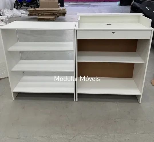 BALCÃO CAIXA EXPOSITORA PRATELEIRAS COLMEIA LOJA COMPLETO - Foto 3