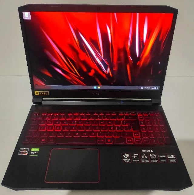 Notebook Gamer Acer Nitro 5 Ryzen 7 5800H (8 Núcleos)  GTX 1650 144Hz (Semi Novo)