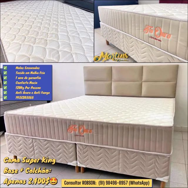 Cama Box Super King Molas Ensacadas 